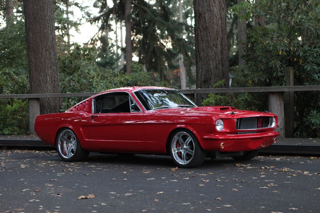 1965 mustang fastback red