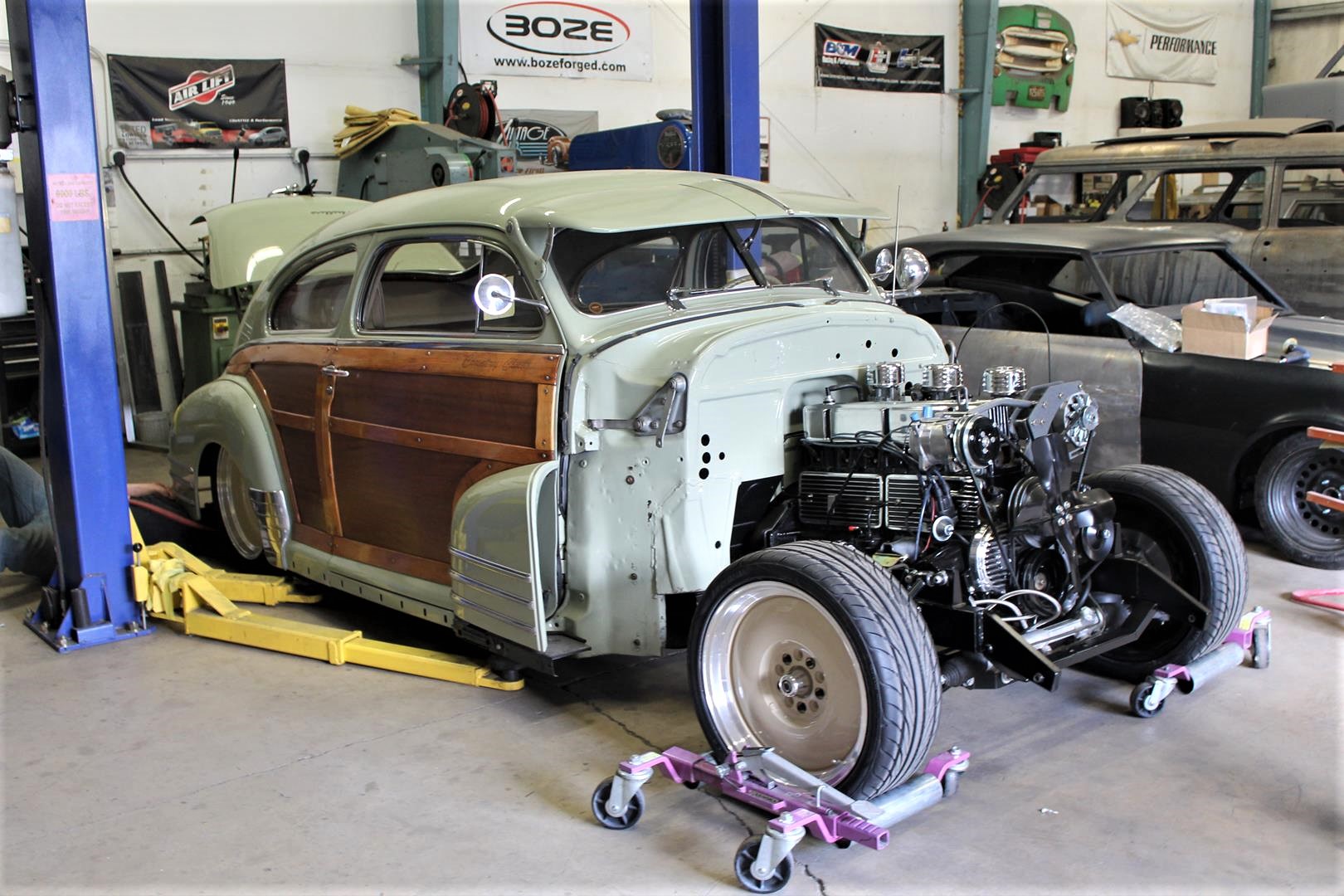 body swap 1948 chevy fleetline art morrison chassis mockup metalworks