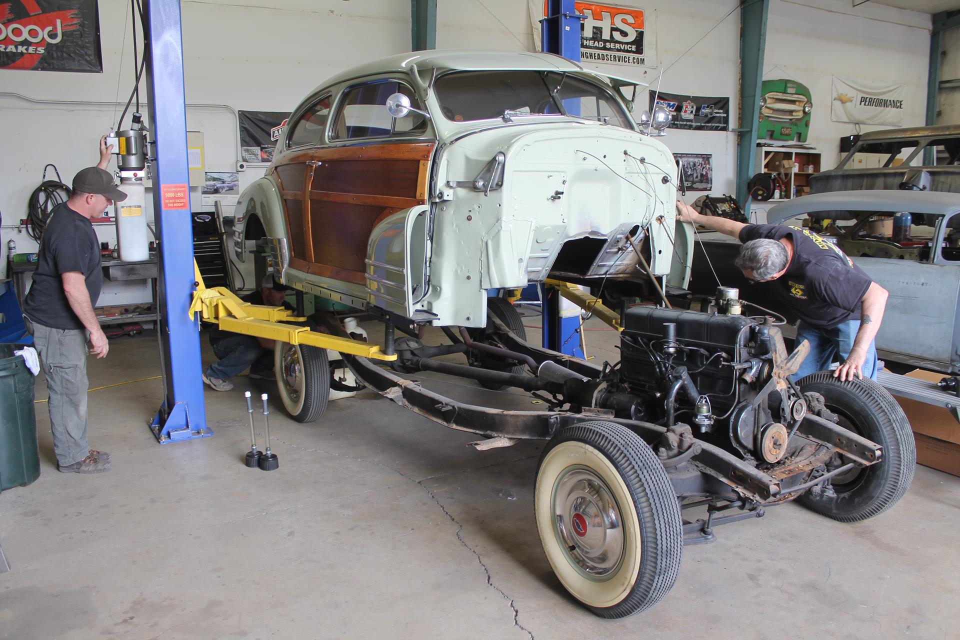 body swap 1948 chevy fleetline art morrison chassis metalworks