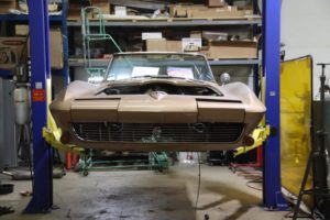 1964 corvette protouring tear down and body off the stock chassis metalworks speedshop oregon