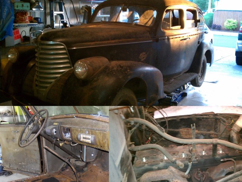1938 oldsmobile before restoration metalworks speedshop oregon