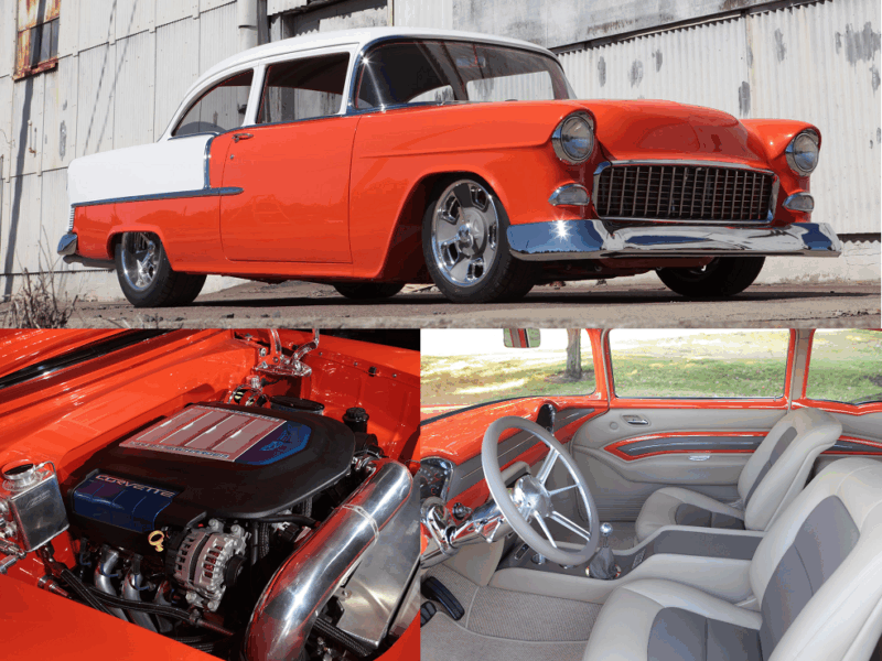 1955 chevy post protouring after restoration metalworks speedshop oregon