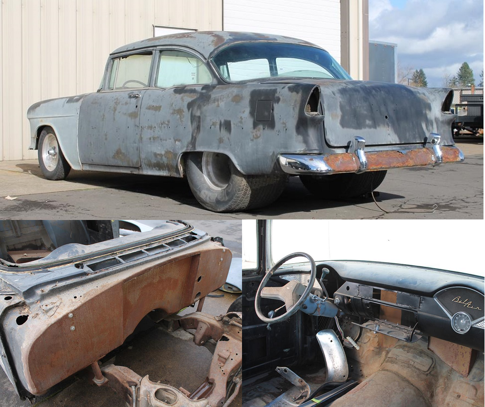 1955 chevy protouring before restoration metalworks speedshop eugene oregon
