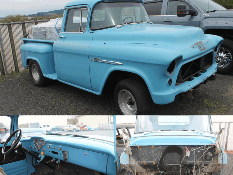 1955 chevy truck before restoration metalworks