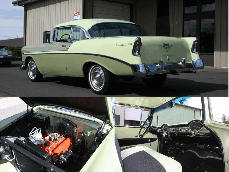 1956 chevy belair after oem restoration metalworks speedshop oregon