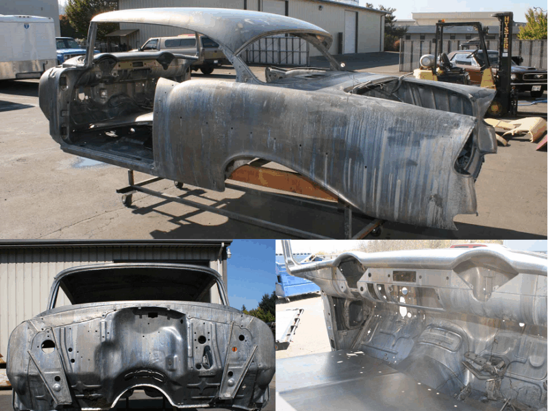 1956 chevy belair before oem restoration metalworks speedshop oregon
