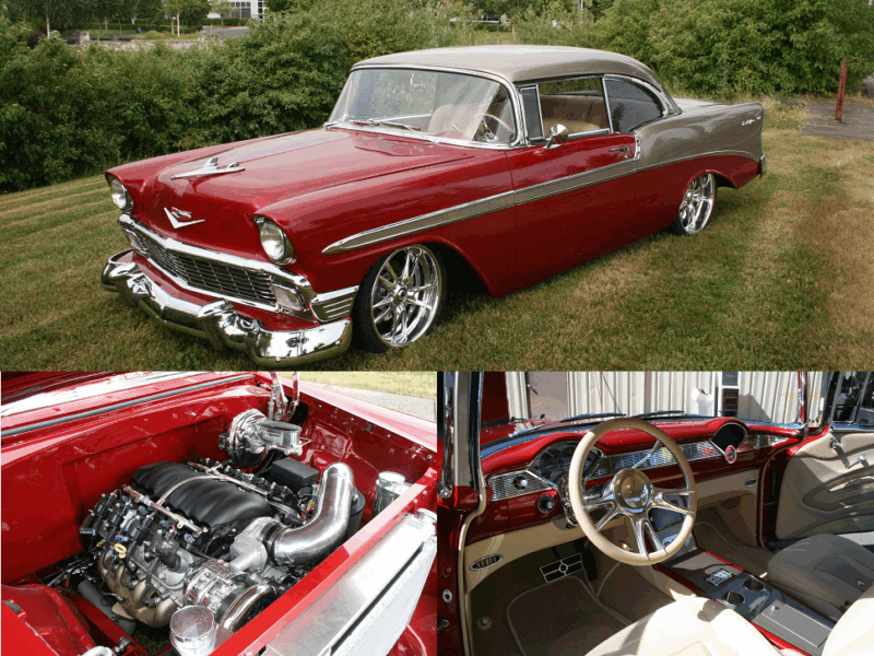 1956 chevy hardtop protouring after restoration metalworks oregon