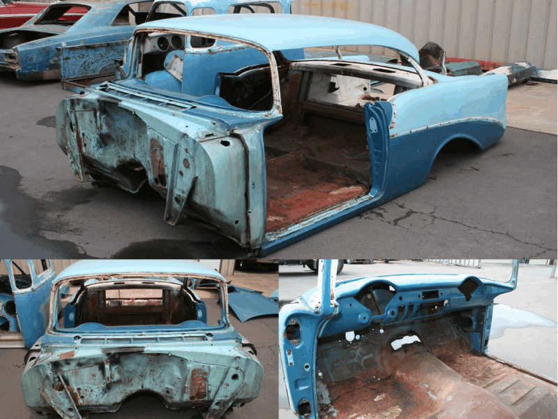 1956 chevy hardtop protouring before restoration metalworks oregon
