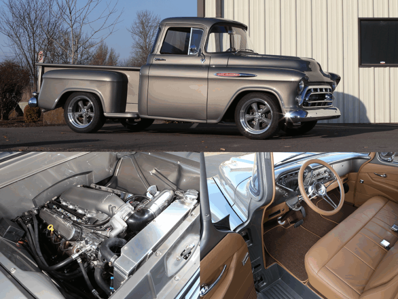 1957 chevy truck protouring after restoration metalworks speedshop oregon