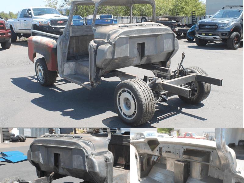 1957 chevy truck protouring before restoration metalworks speedshop oregon