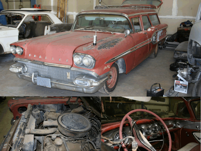 1958 pontiac safari station wagon before restoration metalworks speedshop oregon