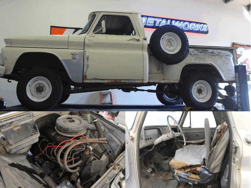 1965 chevy truck 4x4 before restoration metalworks speedshop oregon