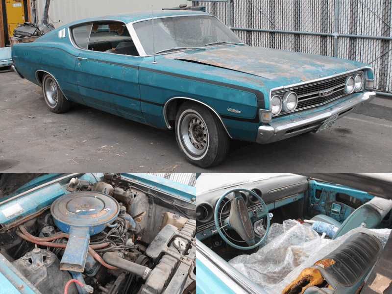 1968 ford torino gt before restoration metalworks speedshop oregon