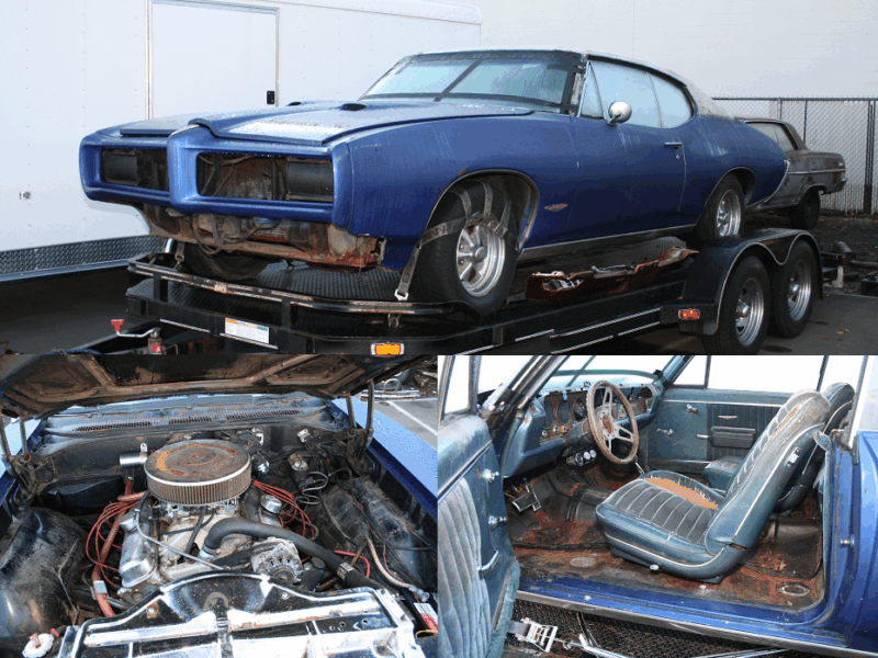 1968 pontiac gto protouring before restoration metalworks speedshop oregon
