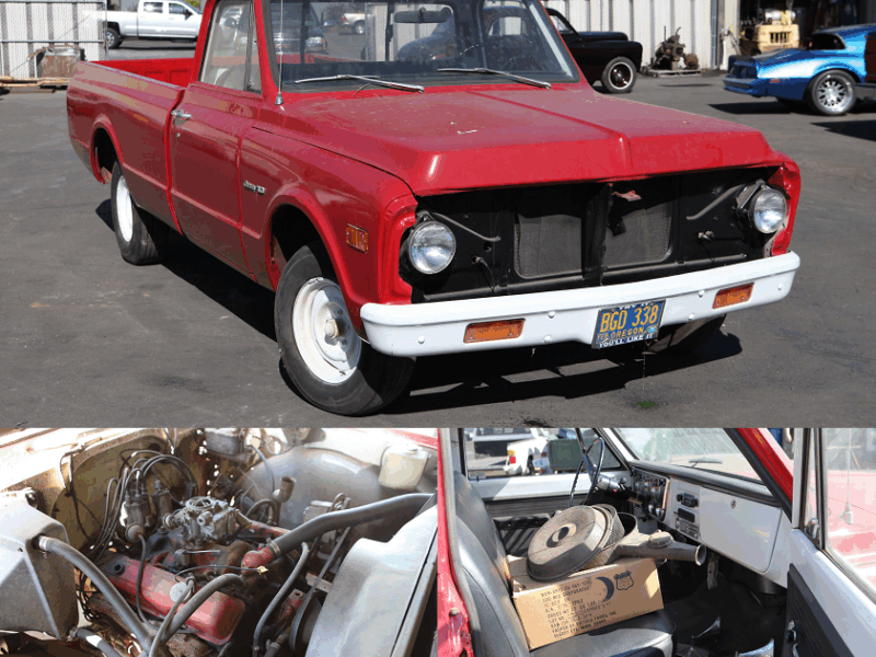 1972 chevy truck before restoration metalworks eugene oregon