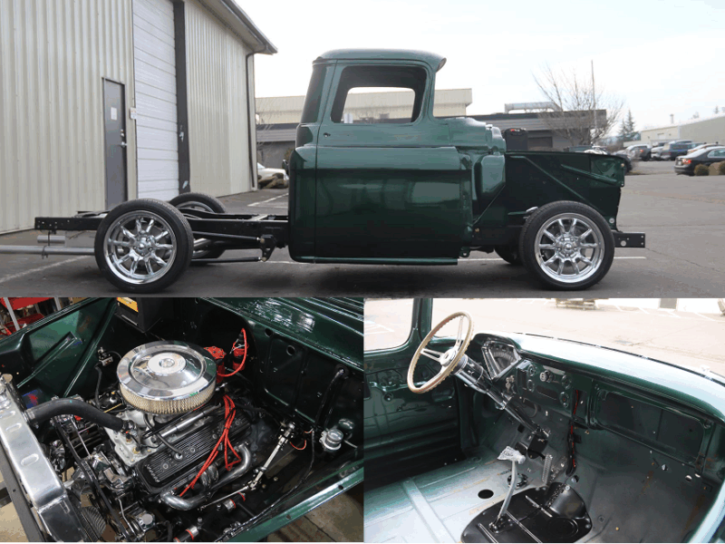 1955 chevy truck green before restoration metalworks speedshop oregon